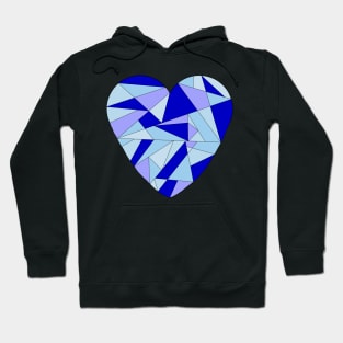 Blue Fractured Heart Hoodie